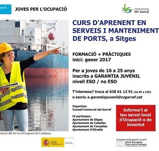 El Puerto de Sitges-Aiguadolç vuelve a acoger el Curso de aprendiz de servicios y mantenimiento de instalaciones portuarias