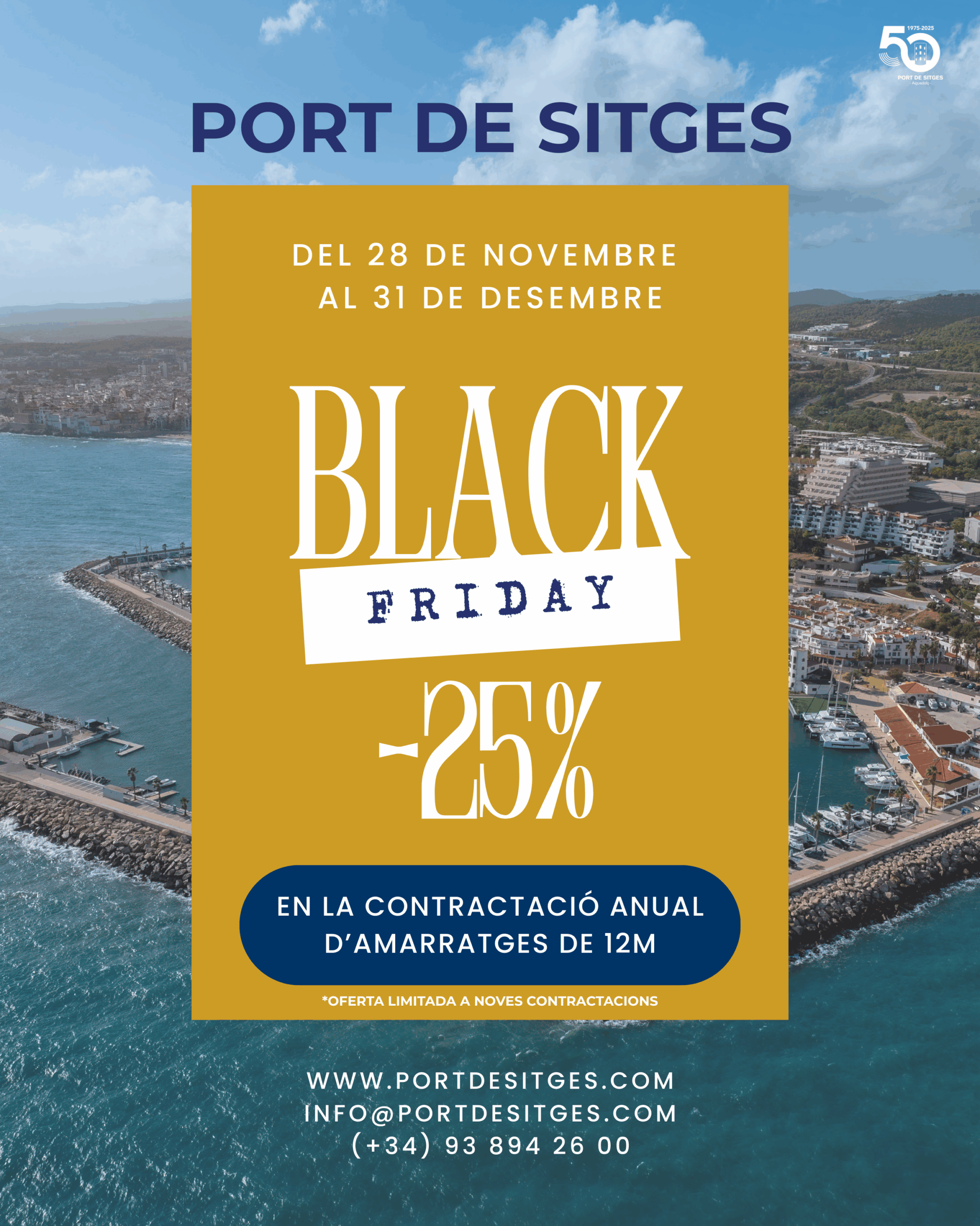 El Port de Sitges llança una oferta exclusiva de Black Friday amb un 25% de descompte en amarratges